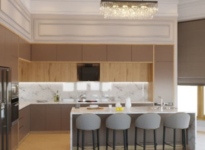 Dizain döwrebap stilde - gaz jaýy.