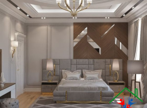 Dizain döwrebap stilde - yatak jaýy.