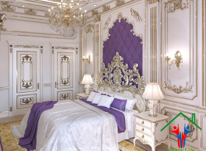 Dizain klassiki stilde - yatak jaýy.