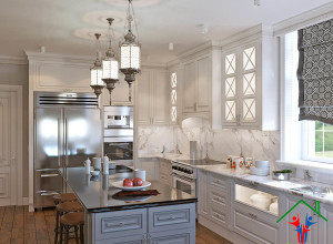 Kuhnya üçin edilen dizaýn.