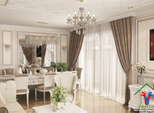 Myhman jaýyna edilen dizaýn, Franсiýa ýaşaýjy üçin.